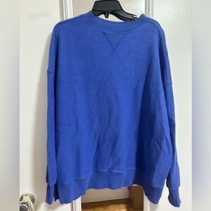 Aerie Vibrant Blue Crewneck Sweater Size Small